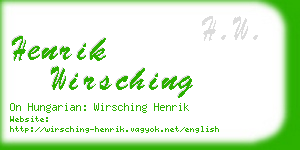 henrik wirsching business card